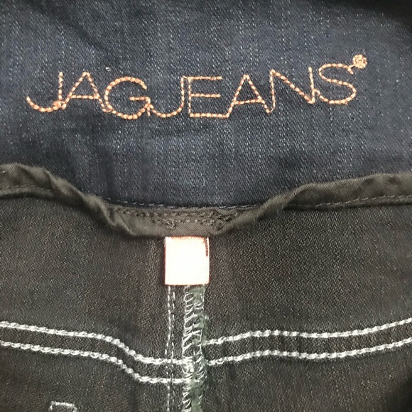 Jag Jeans High rise Slim Ankle Dark WAsh Blue Pull On Stretch Denim size 8 10 31 - Picture 2 of 7